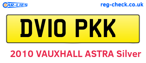DV10PKK are the vehicle registration plates.