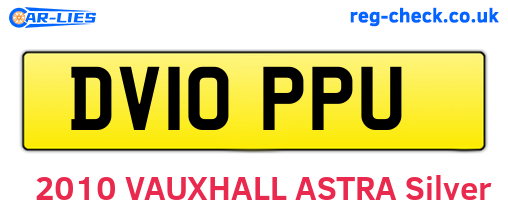 DV10PPU are the vehicle registration plates.