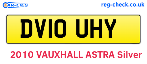 DV10UHY are the vehicle registration plates.