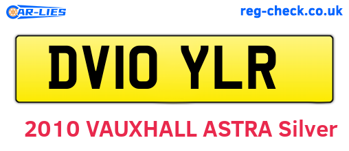 DV10YLR are the vehicle registration plates.