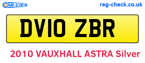 DV10ZBR are the vehicle registration plates.