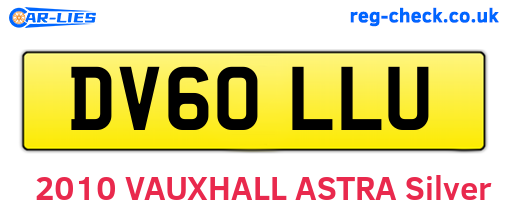 DV60LLU are the vehicle registration plates.