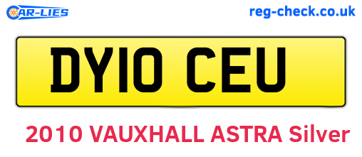 DY10CEU are the vehicle registration plates.