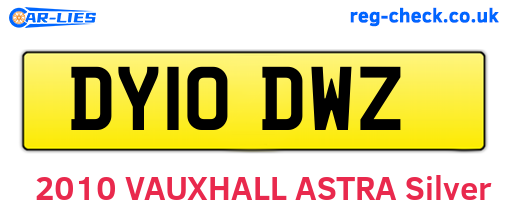DY10DWZ are the vehicle registration plates.