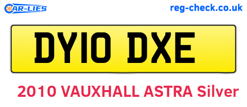 DY10DXE are the vehicle registration plates.