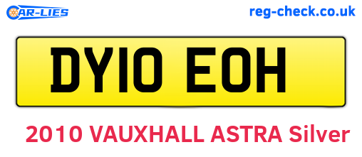 DY10EOH are the vehicle registration plates.