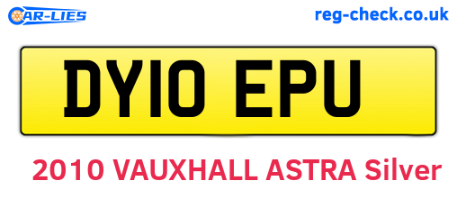 DY10EPU are the vehicle registration plates.