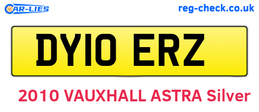 DY10ERZ are the vehicle registration plates.