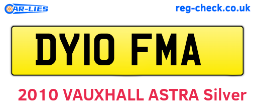 DY10FMA are the vehicle registration plates.