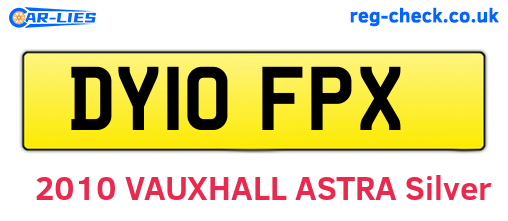 DY10FPX are the vehicle registration plates.
