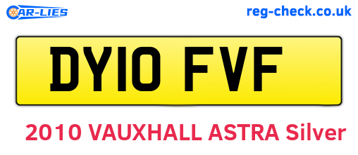 DY10FVF are the vehicle registration plates.