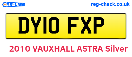 DY10FXP are the vehicle registration plates.