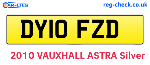 DY10FZD are the vehicle registration plates.