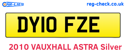 DY10FZE are the vehicle registration plates.