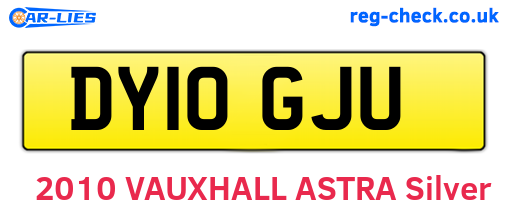 DY10GJU are the vehicle registration plates.