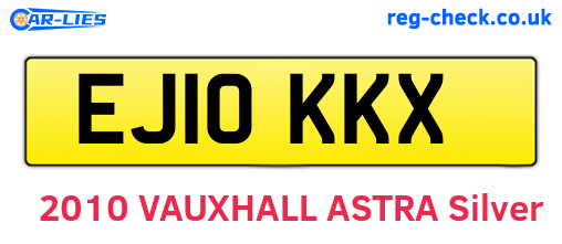 EJ10KKX are the vehicle registration plates.