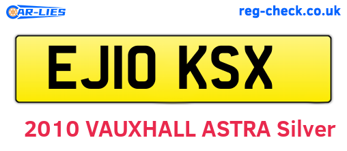 EJ10KSX are the vehicle registration plates.