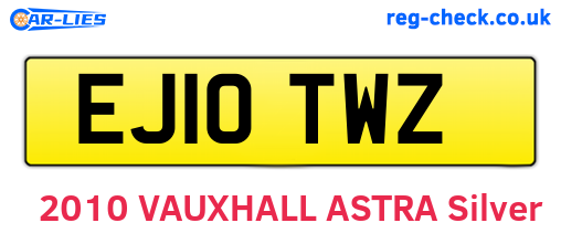 EJ10TWZ are the vehicle registration plates.