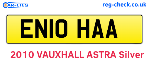 EN10HAA are the vehicle registration plates.