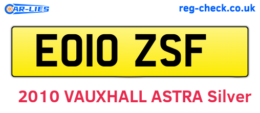 EO10ZSF are the vehicle registration plates.