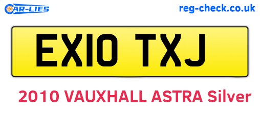 EX10TXJ are the vehicle registration plates.