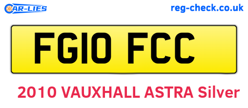 FG10FCC are the vehicle registration plates.