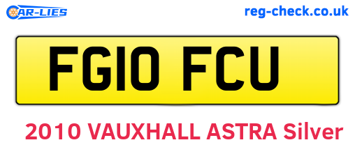 FG10FCU are the vehicle registration plates.