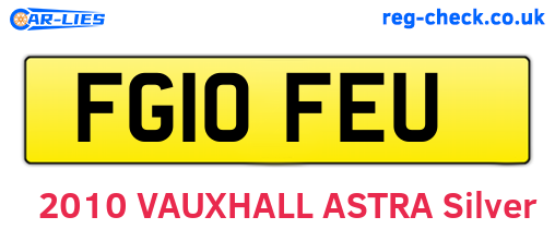 FG10FEU are the vehicle registration plates.