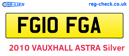 FG10FGA are the vehicle registration plates.