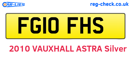 FG10FHS are the vehicle registration plates.