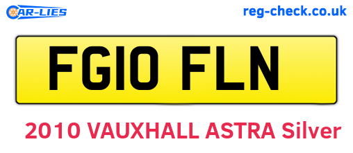 FG10FLN are the vehicle registration plates.