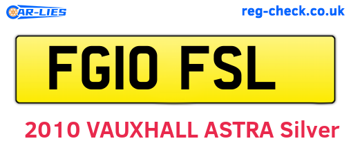 FG10FSL are the vehicle registration plates.