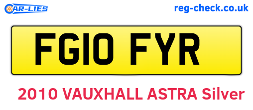 FG10FYR are the vehicle registration plates.
