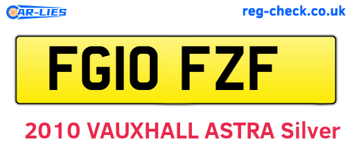 FG10FZF are the vehicle registration plates.