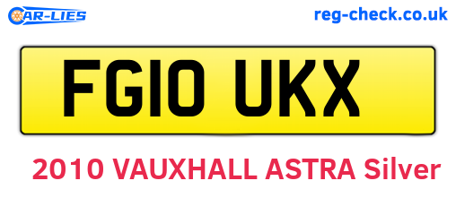 FG10UKX are the vehicle registration plates.