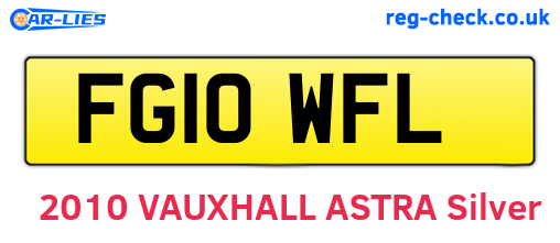 FG10WFL are the vehicle registration plates.