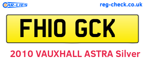 FH10GCK are the vehicle registration plates.