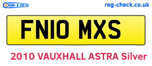 FN10MXS are the vehicle registration plates.