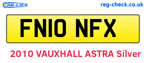 FN10NFX are the vehicle registration plates.