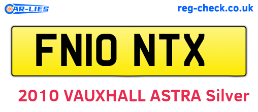FN10NTX are the vehicle registration plates.