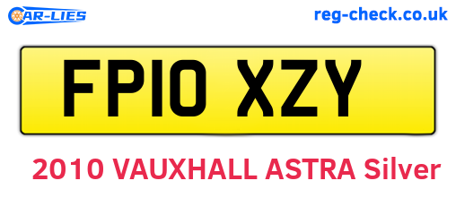 FP10XZY are the vehicle registration plates.