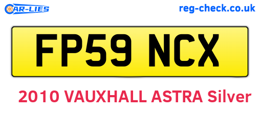FP59NCX are the vehicle registration plates.