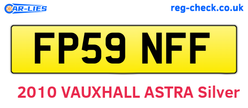 FP59NFF are the vehicle registration plates.