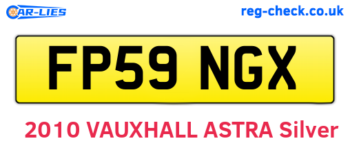 FP59NGX are the vehicle registration plates.