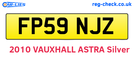 FP59NJZ are the vehicle registration plates.