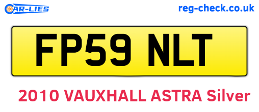 FP59NLT are the vehicle registration plates.