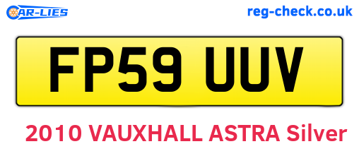 FP59UUV are the vehicle registration plates.
