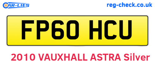 FP60HCU are the vehicle registration plates.