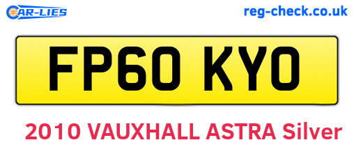 FP60KYO are the vehicle registration plates.