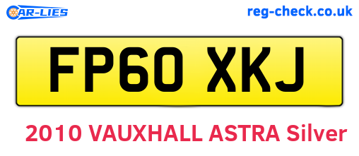 FP60XKJ are the vehicle registration plates.